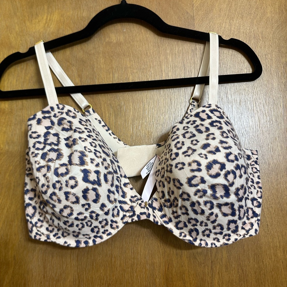 Victoria's Secret Cream and Black Leopard Bra